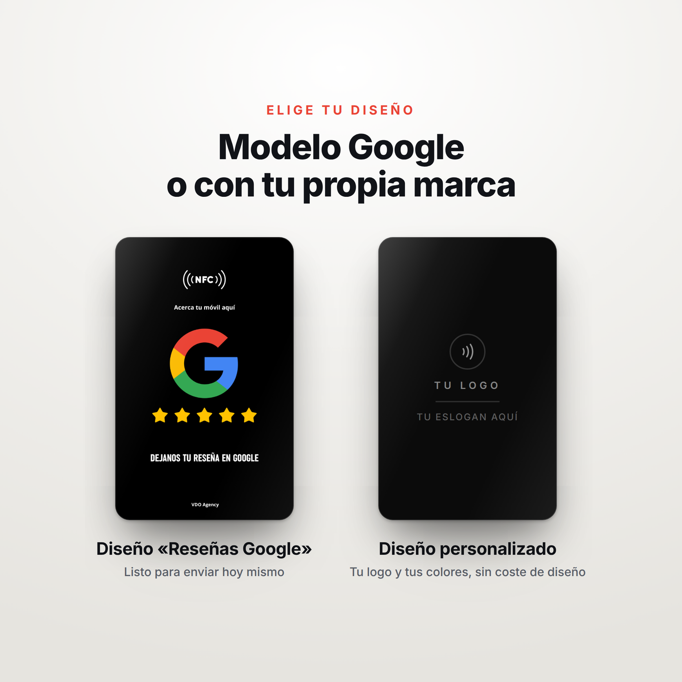 Tarjeta NFC para Reseñas de Google — Programada con tu enlace | Sin app · Regrabable