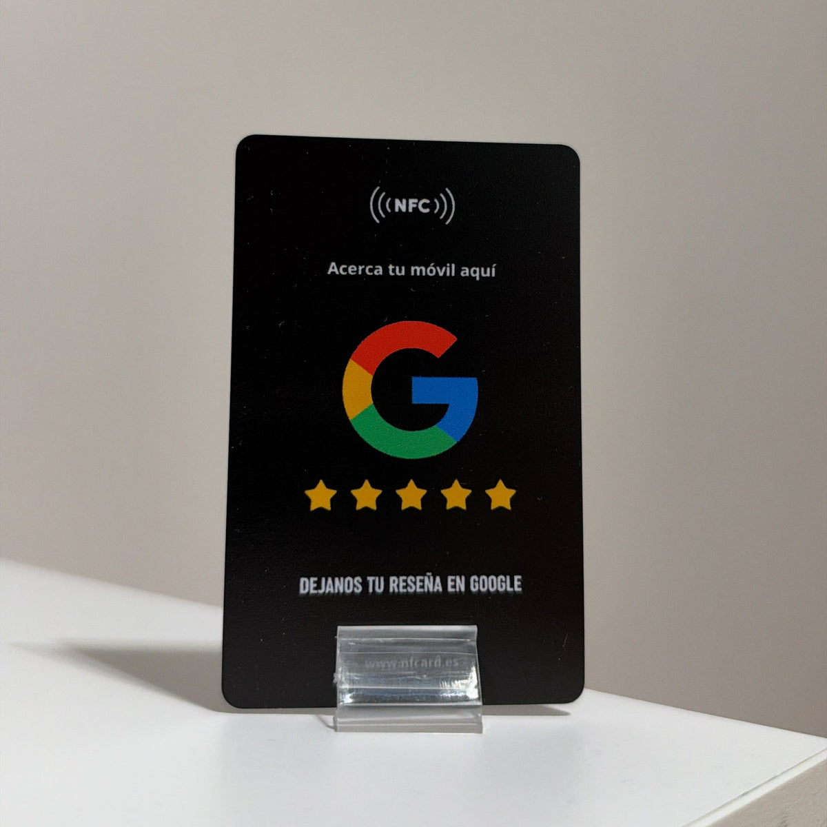 Tarjeta NFC para Reseñas de Google — Programada con tu enlace | Sin app · Regrabable