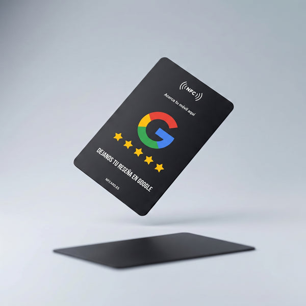 Tarjeta NFC para Reseñas de Google — Programada con tu enlace | Sin app · Regrabable