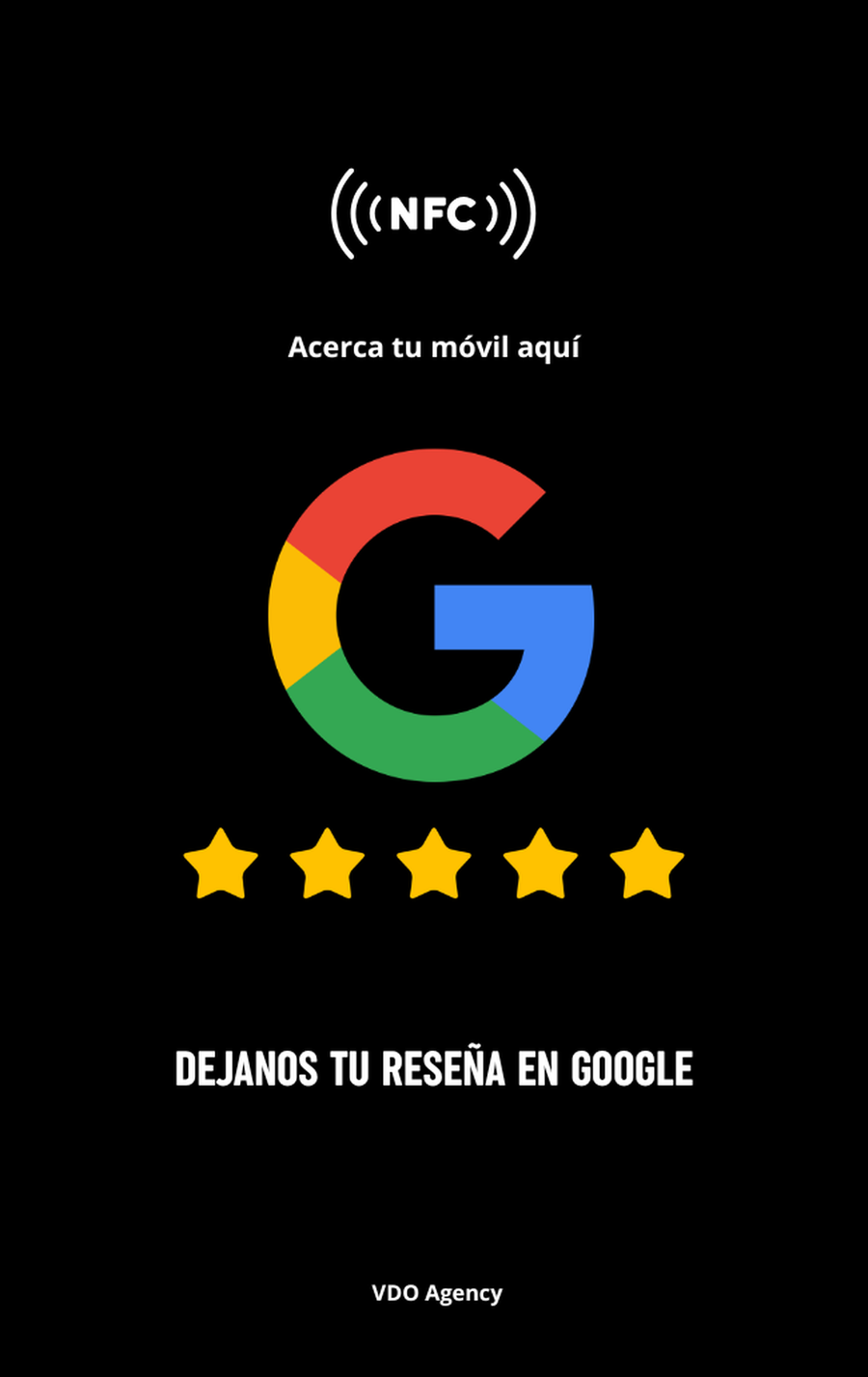 Tarjeta NFC para Reseñas de Google — Programada con tu enlace | Sin app · Regrabable